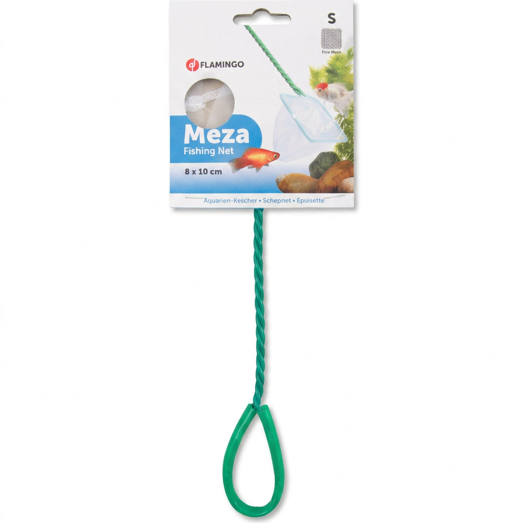 Meza green fine mesh aquarium fish net small 10 centimetres