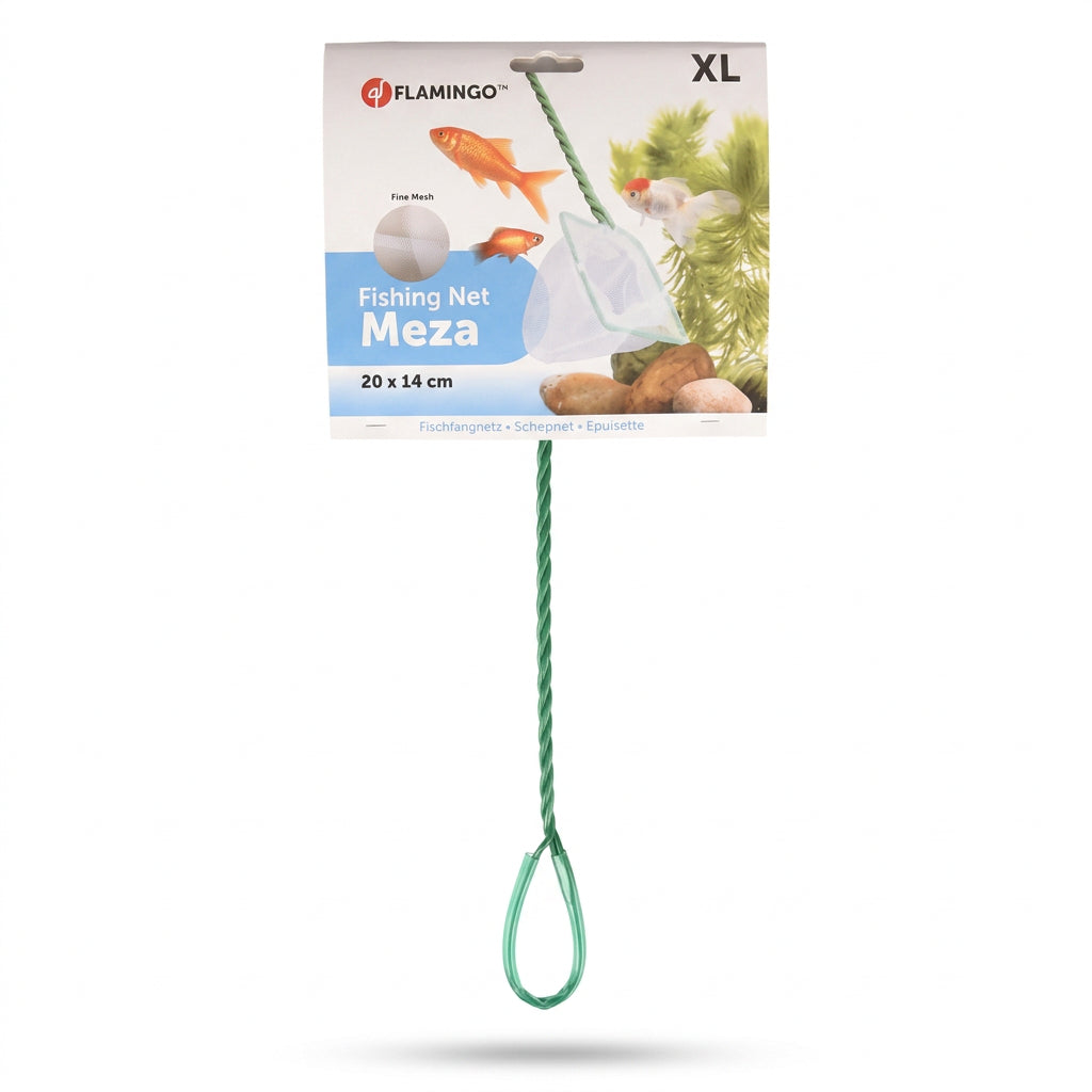Meza green fine mesh aquarium fish net extra large 20 centimetres