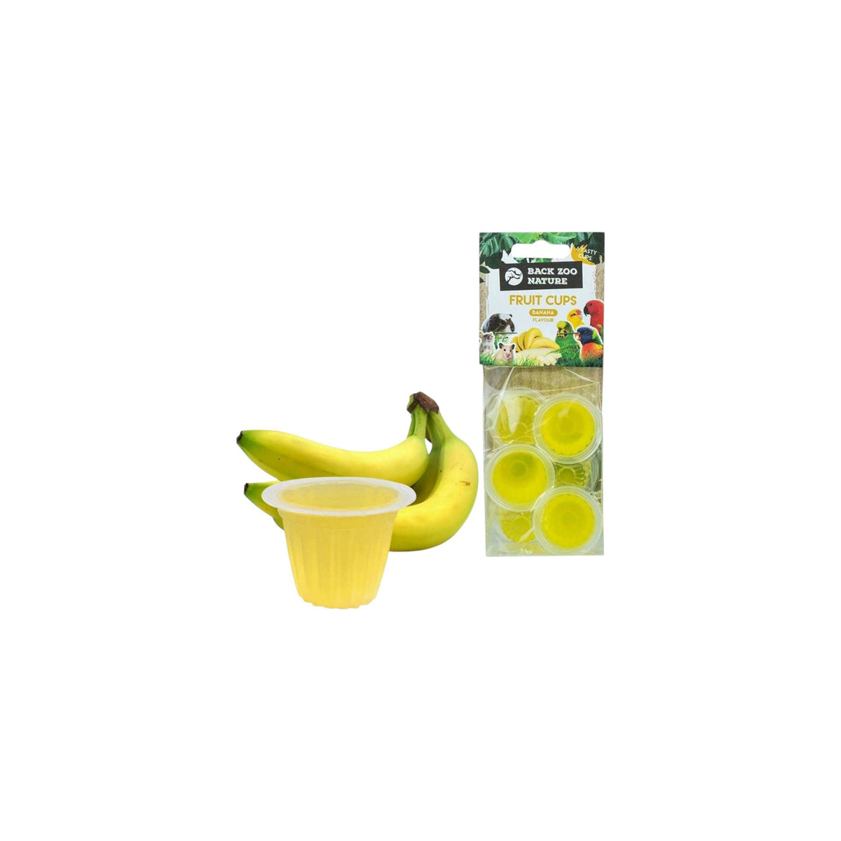 Back Zoo Nature Fruit Cups ( Jelly Pods ) Banana 6 pcs