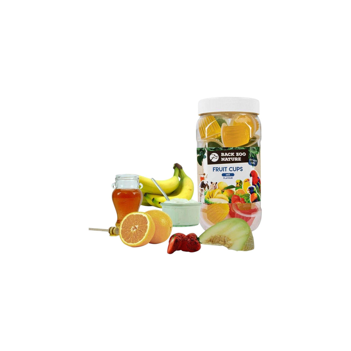 Back Zoo Nature Fruit Cups ( Jelly Pods ) Mix 24 pcs