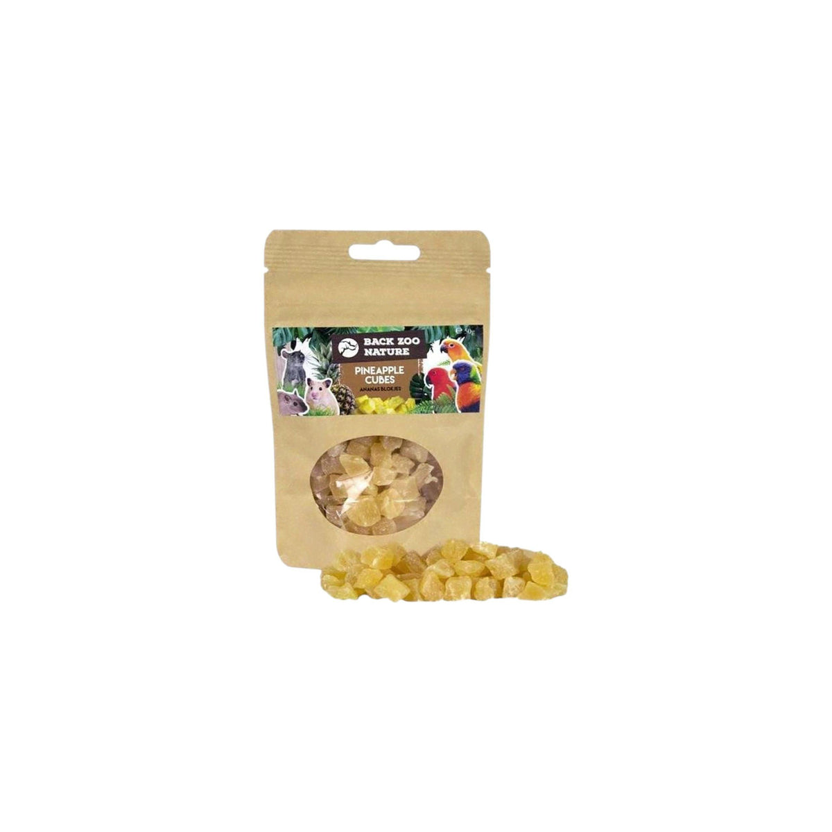 Back Zoo Nature Pineapple Cubes 50 gram Rabbit, Hamster, Guniea Pig, Chinchilla Treats