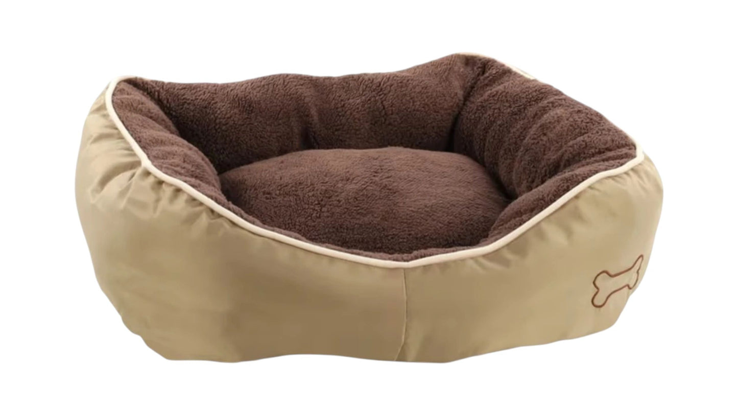 Basket Chipz Rectangle Brown Small Dog Bed - 52cmx46cmx20cm
