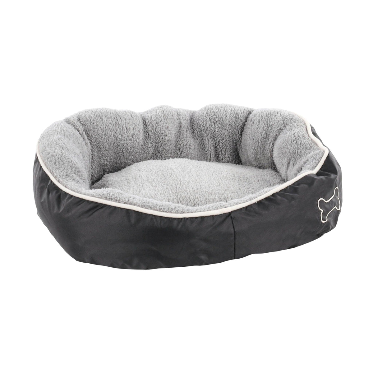 Basket Chipz Rectangle Grey Dog Bed Small - 52cmx46cmx20cm