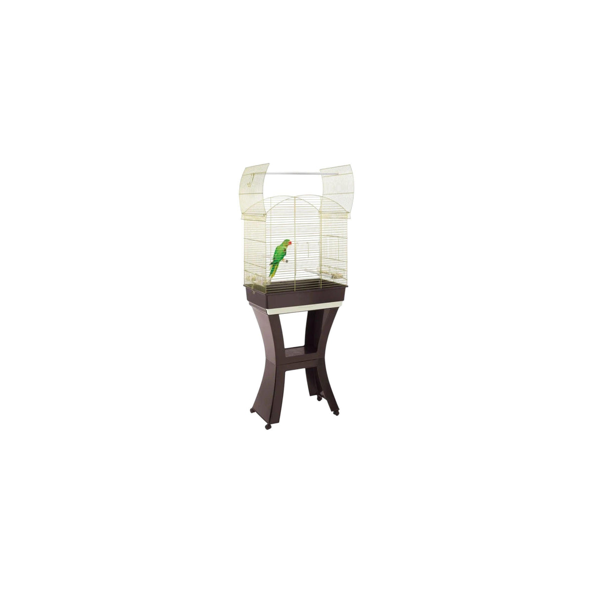 Calla Bird - Parrot Cage, Brown & Gold