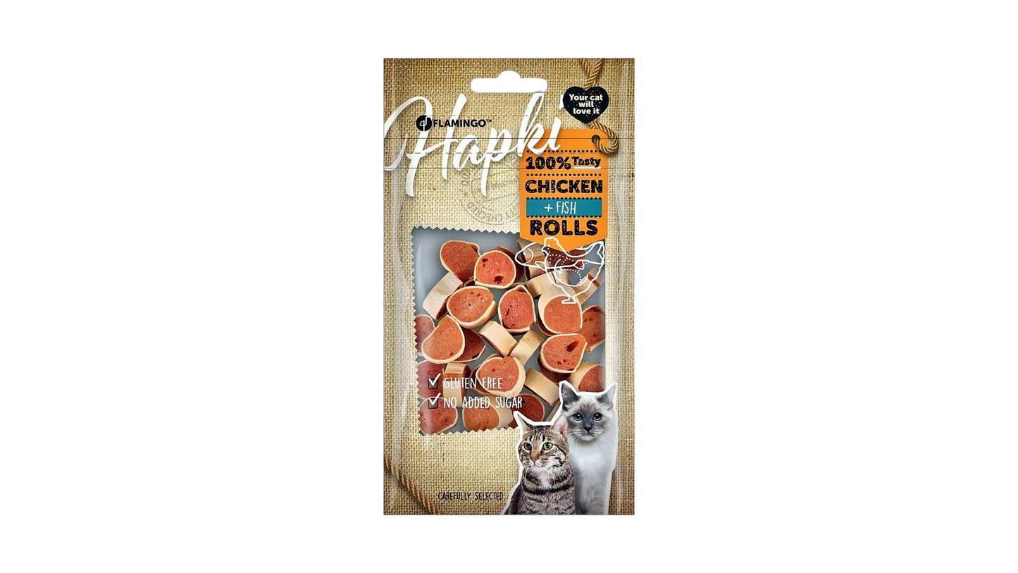 Cat Treats Snacks Hapki Sushi rolls Fish & with chicken 50g
