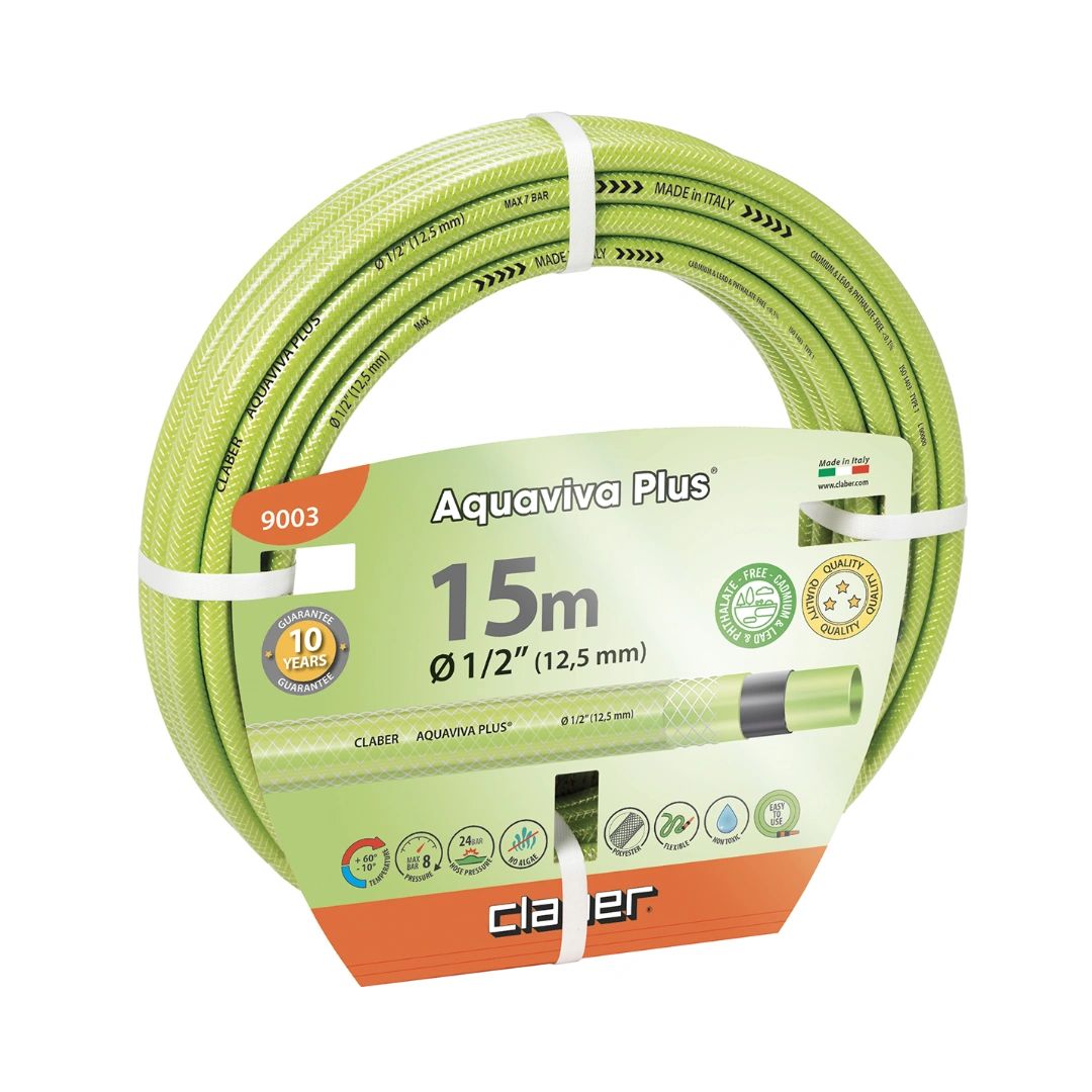 Claber Aquaviva Plus Garden Hose 1/2" (15m)