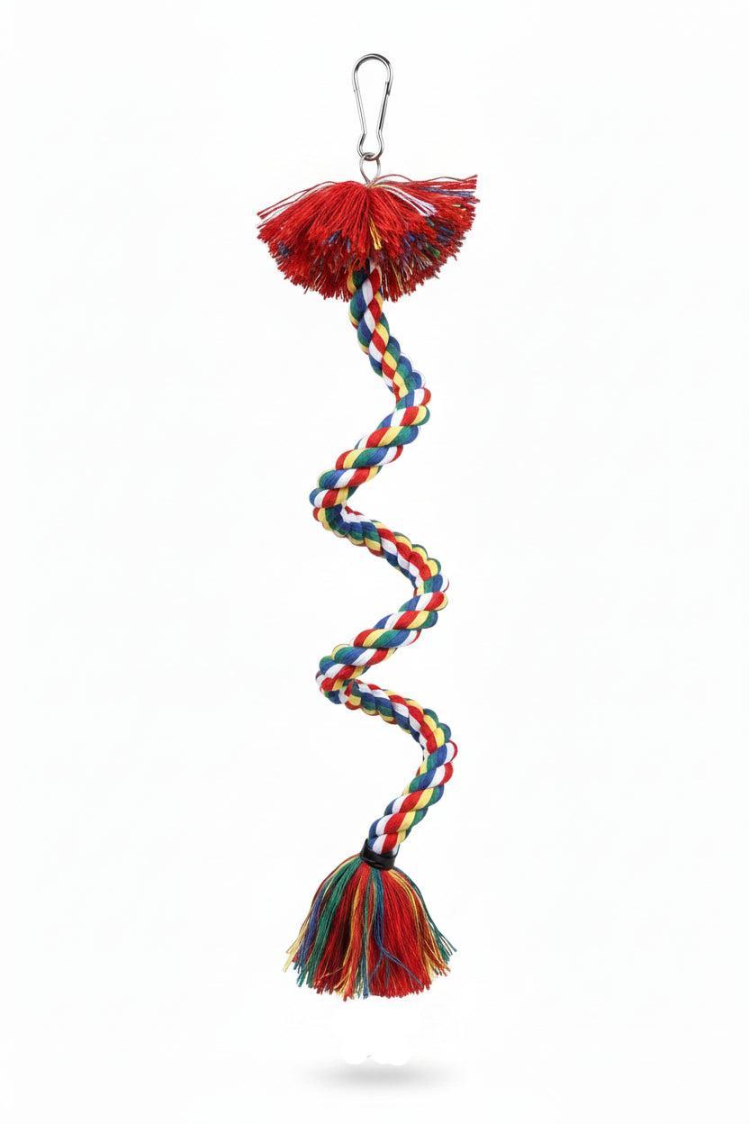 Spiral Rope Climbing Bird Toy With Bell, 50cm Bird - Parrot Toy