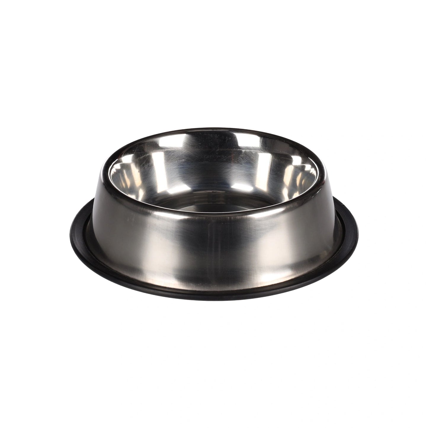 Dog & Cat Feeding and drinking bowl Thorgan Rubber Rim Anti Slip Round Silver 14.5cm 700ml