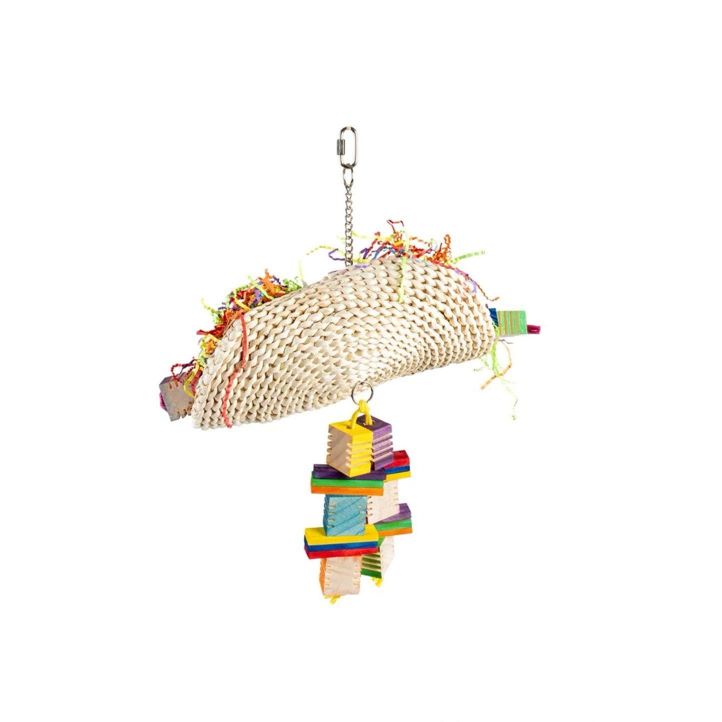 Duvo+ Groovy Maize Taco Medium - Large Parrot Toy Natural Chew