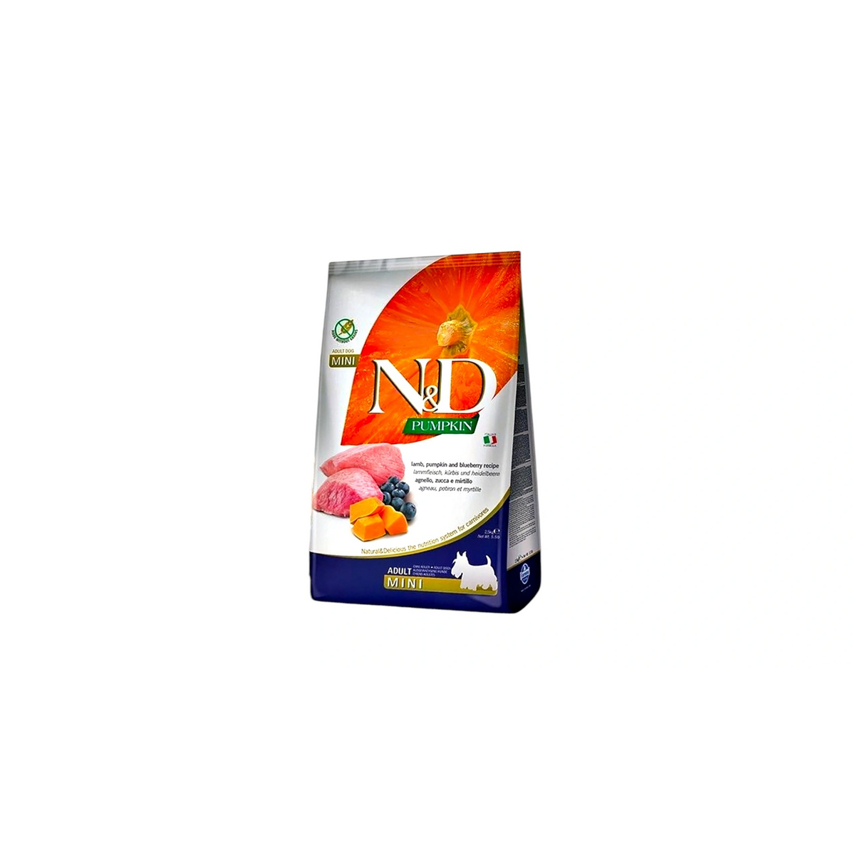 N&D Pumpkin Dog Food Adult Mini Lamb & Blueberry 2.5KG