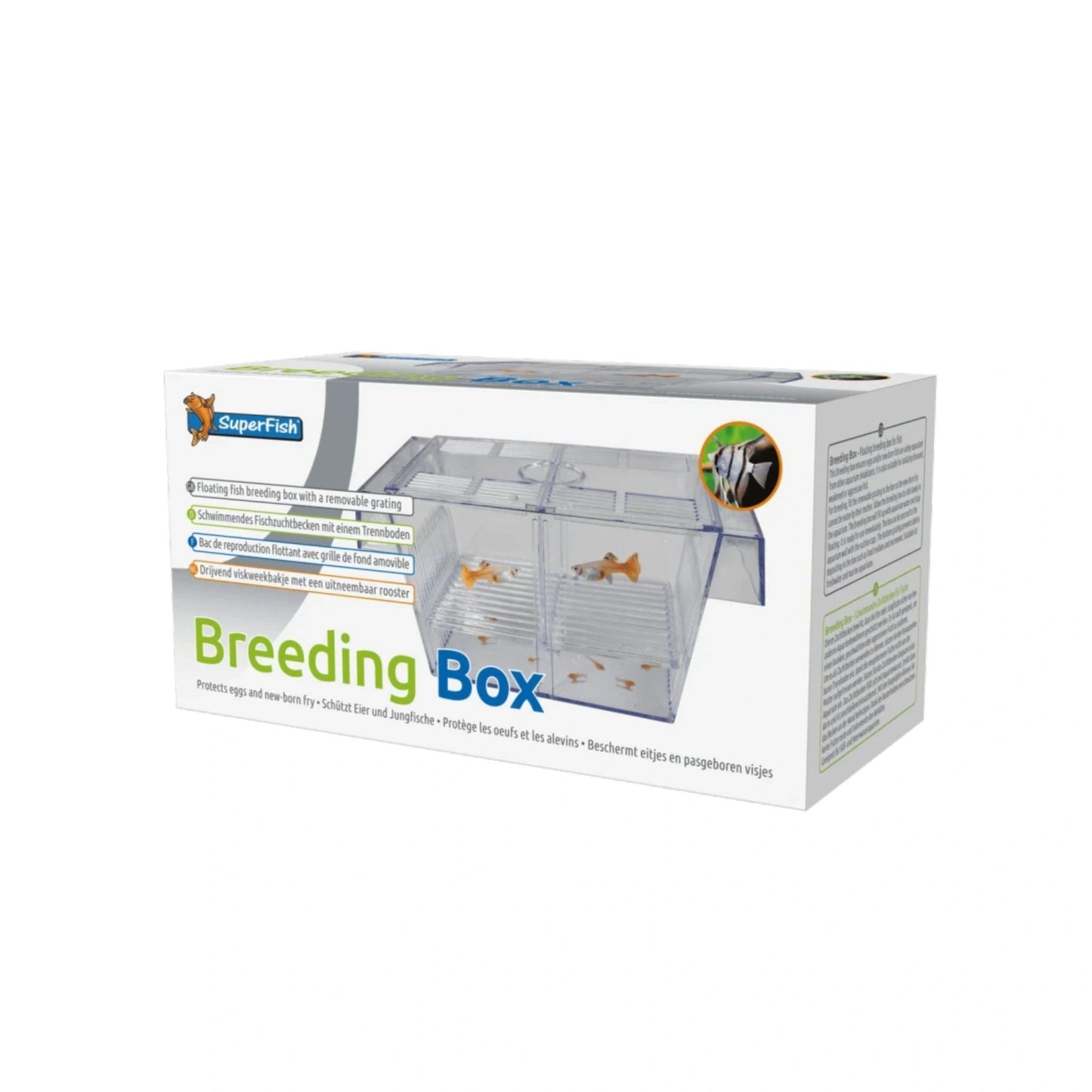 Floating Guppy & Live Bearers Fish Breeding Box Aquarium – Fish Breeder Isolation Box + Suction Cups & Lid
