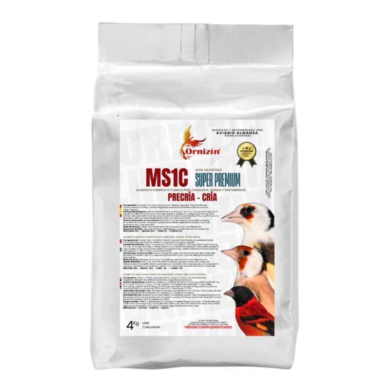 Ornizin MS1C Complete Single Food for Fringillids Preparation and Breeding 4kg