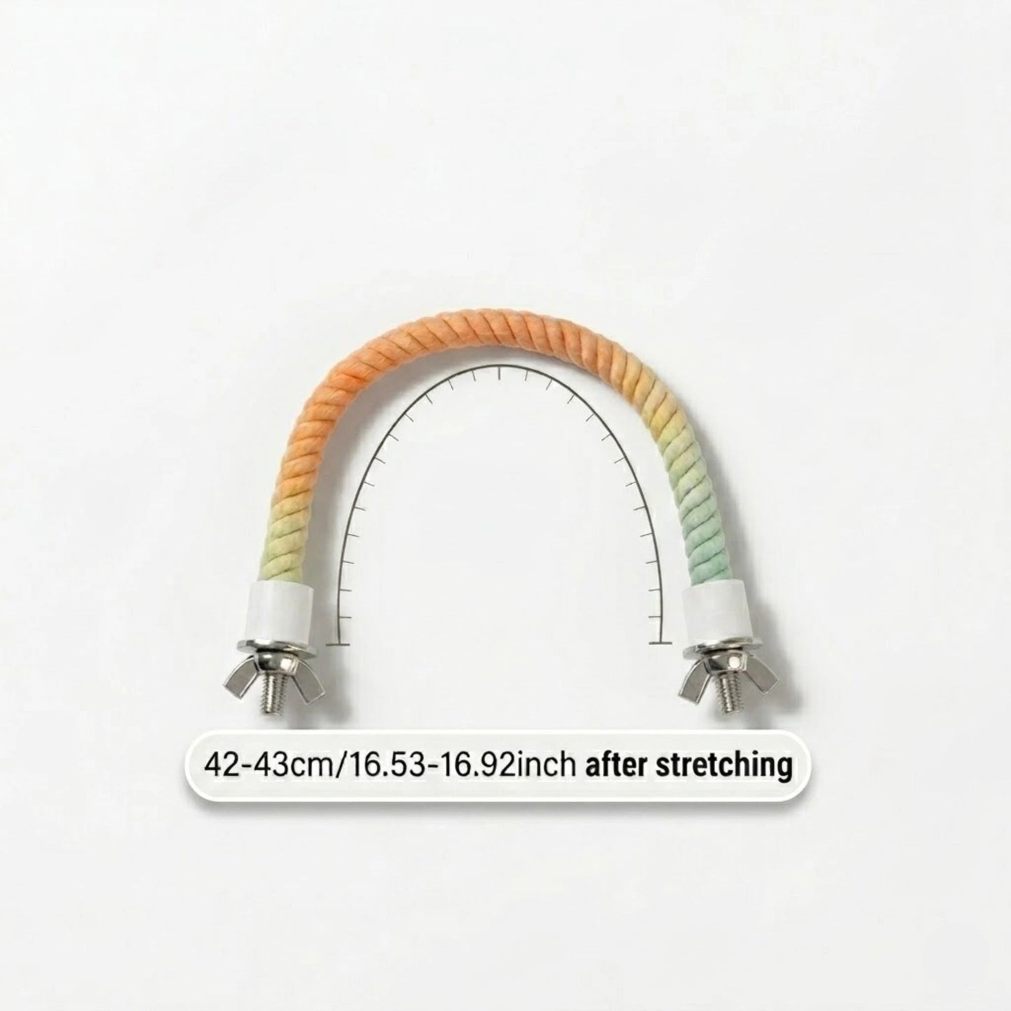 Premium Bendable Rope Bird Perch (43cm) | Colorful Bungee Toy for Budgies, Cockatiels & Conures