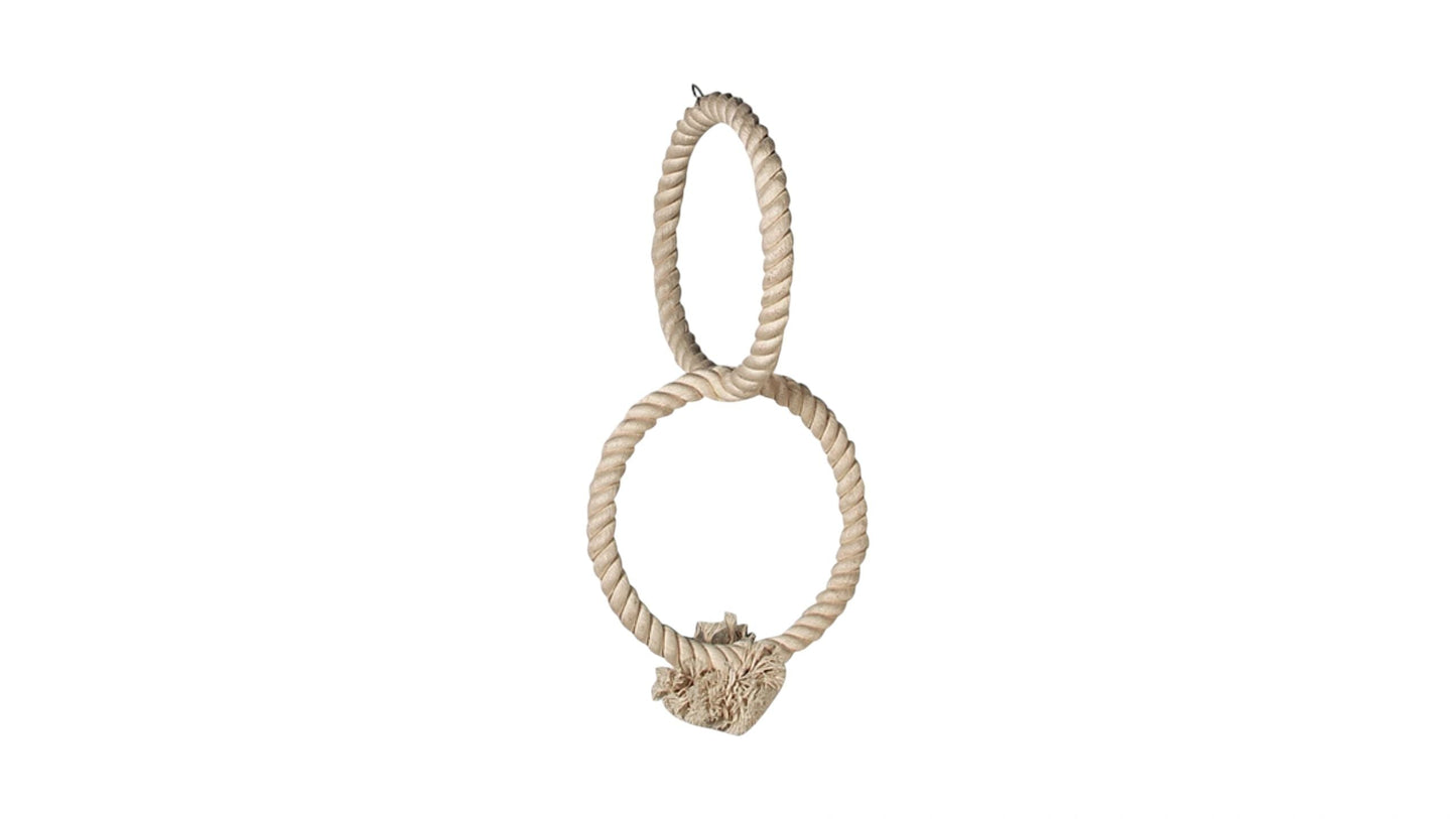 Ring & Rope Hanger 2 Rings Bird - Parrot Toy