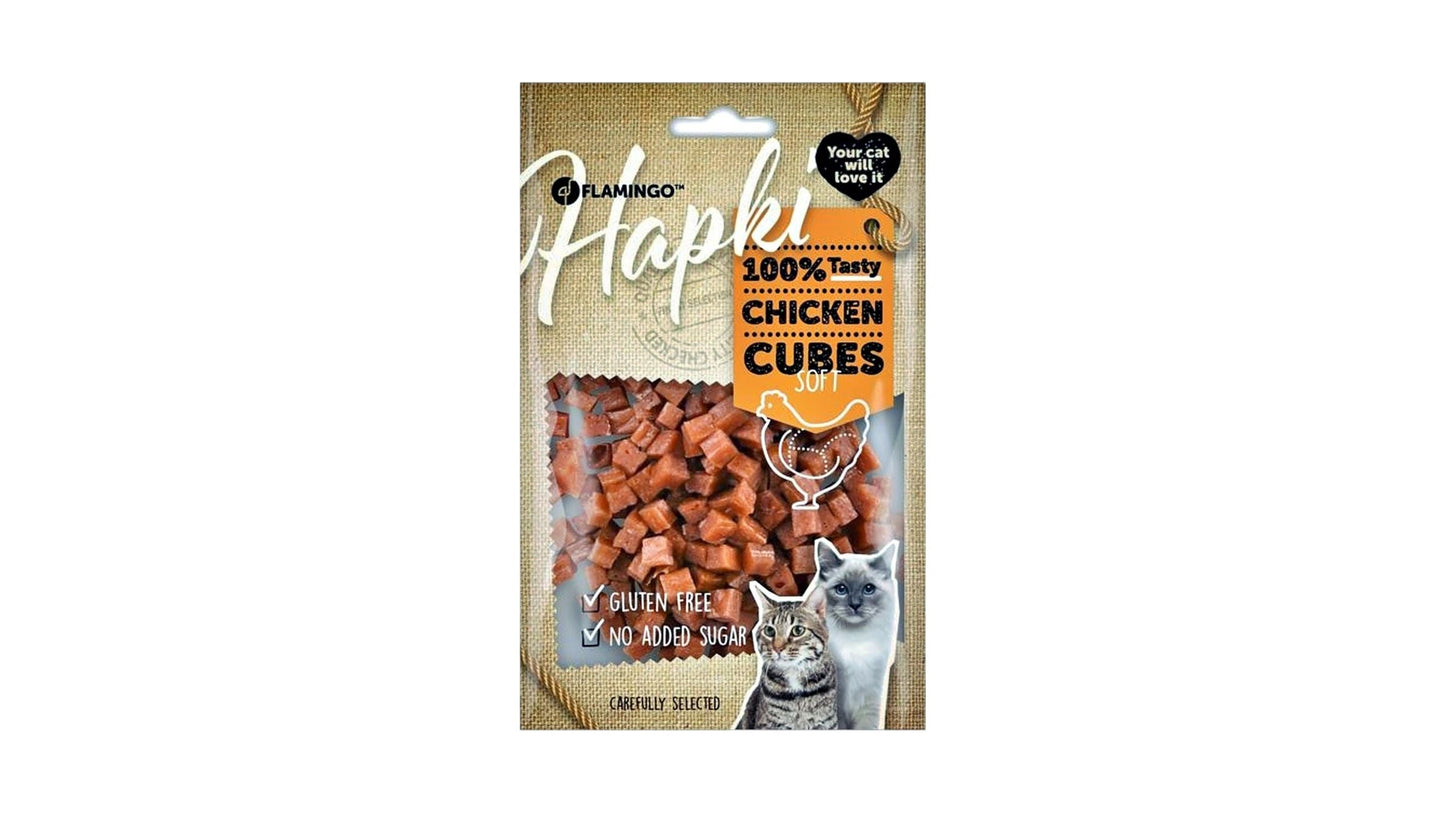 Snacks Hapki Small blocks with chicken cat treats 85g