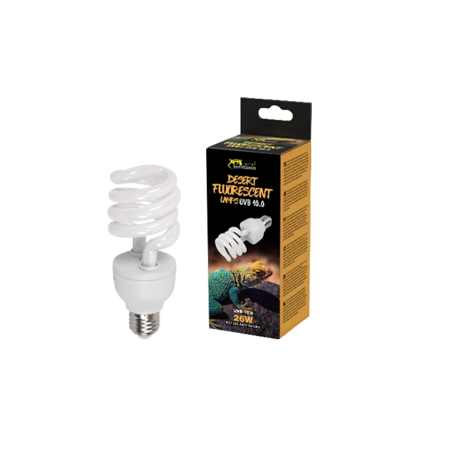 Terratlantis Desert Fluorescent Desert Reptile Lamp 10.0 UVB 26w E27