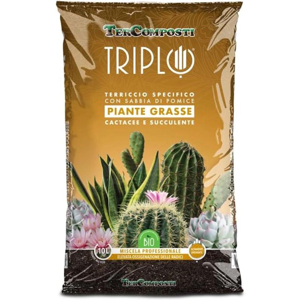 Triplo Cactus & Succulent Potting Soil Compost | Fast-Draining Pumice Mix