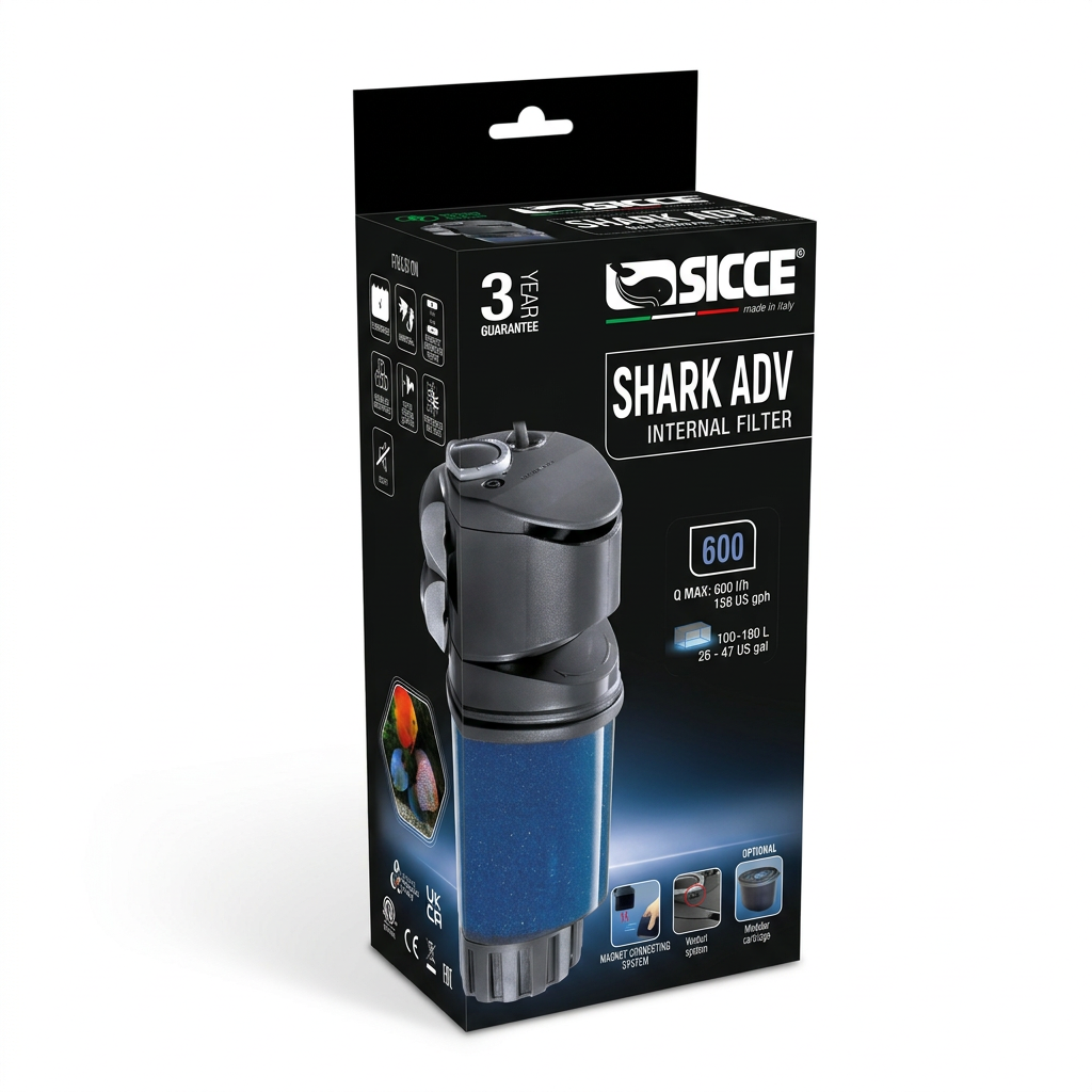 SICCE Shark ADV 600 Internal Aquarium Filter - 600 L/h