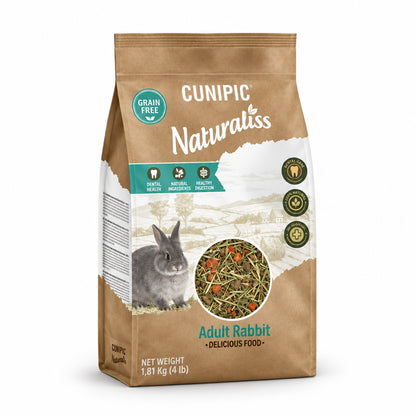 Cunipic Naturaliss grain-free complete food for adult rabbits 1.81kg bag