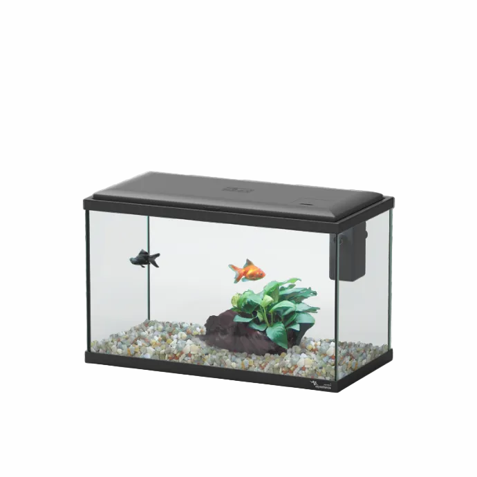 Aquatlantis Explorer Lisbon black 22 litre aquarium kit with LED light and filter