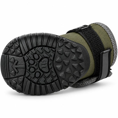 Kajan dog shoe sole showing the textured grip for hot pavement, ice and rough ground