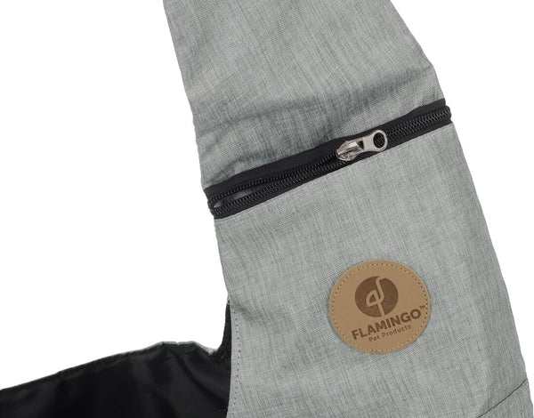 Flamingo Kanga grey sling carrier for small dogs and cats up to 5kg