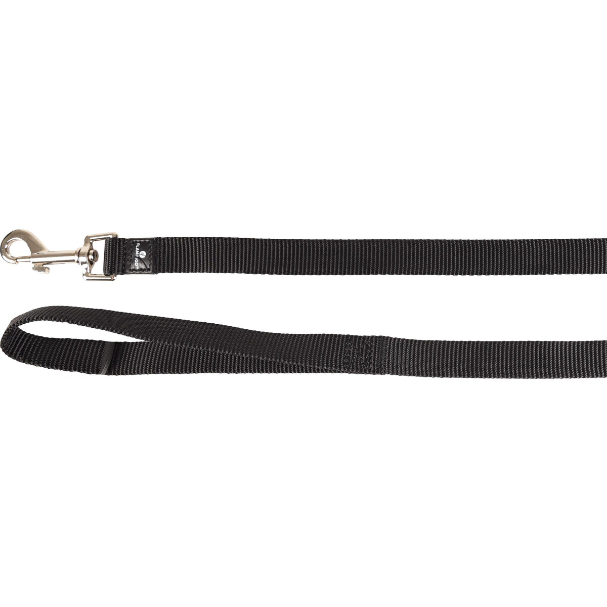 Flamingo Ziggi black nylon dog leash, 100 cm long and 20 mm wide