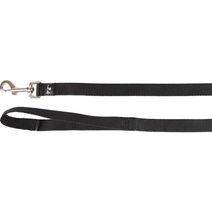 Flamingo Ziggi black nylon dog leash, 100 cm long and 20 mm wide