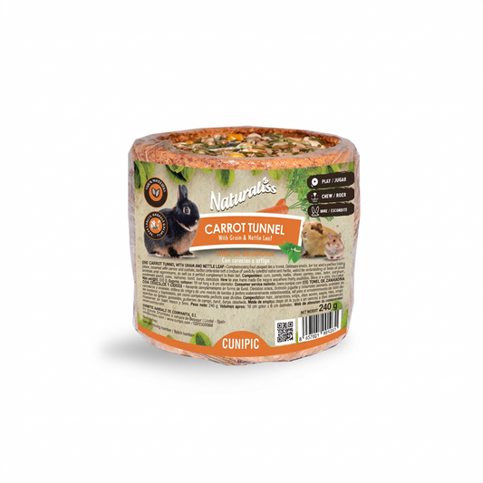Cunipic edible carrot tunnel with cereals nettle and herbs 240g