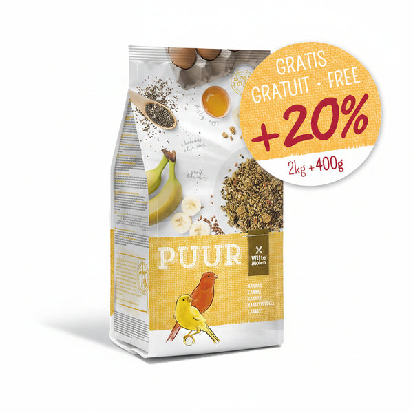 Witte Molen PUUR Canary seed mix 2.4kg promotional bag with 20 percent free