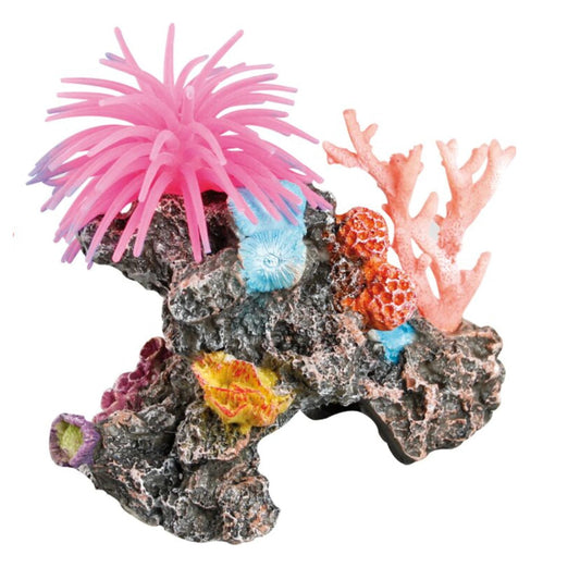 Aquarium Decoration Reef With Anemone Pink (14X11X12.5Cm) - 28224