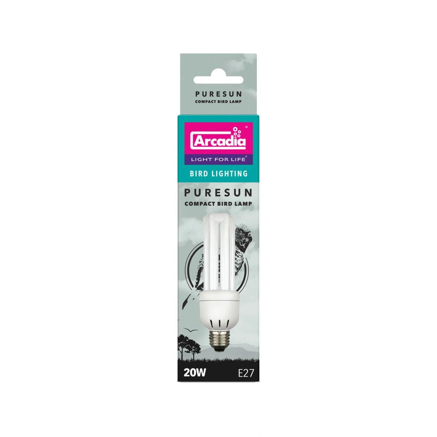 Arcadia PureSun Compact UV Bird Lamp 2.4%% - E27 Screw Fitting 20w