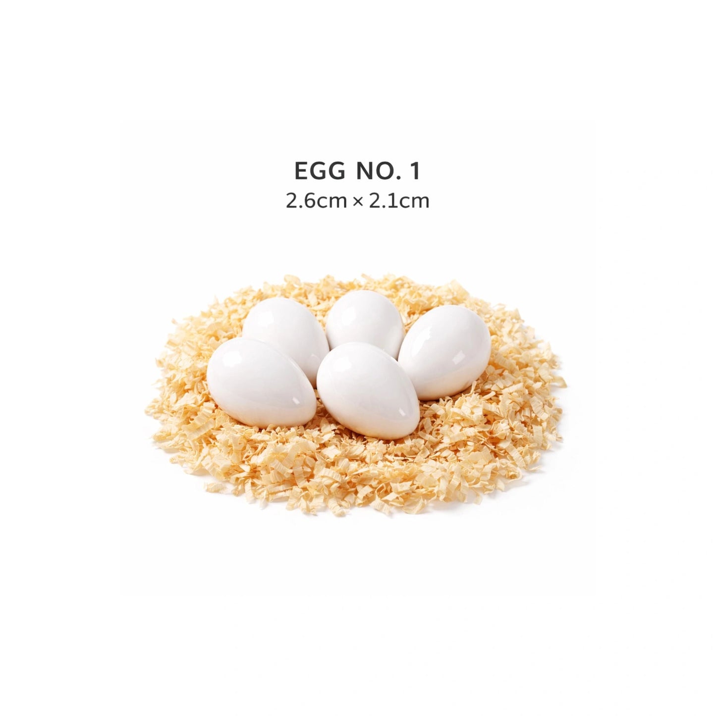 Artificial Breeding Eggs No1 - 2.6cm – Pack of 5 – For Lovebirds & Small Parrots
