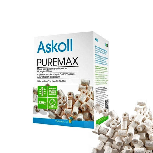 Askoll Puremax packaging with product display on a white background