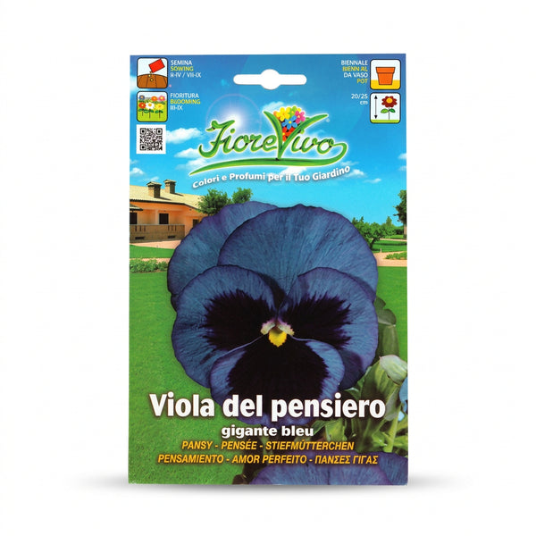 Hortus Giant Blue Pansy Seeds – Viola del Pensiero product image