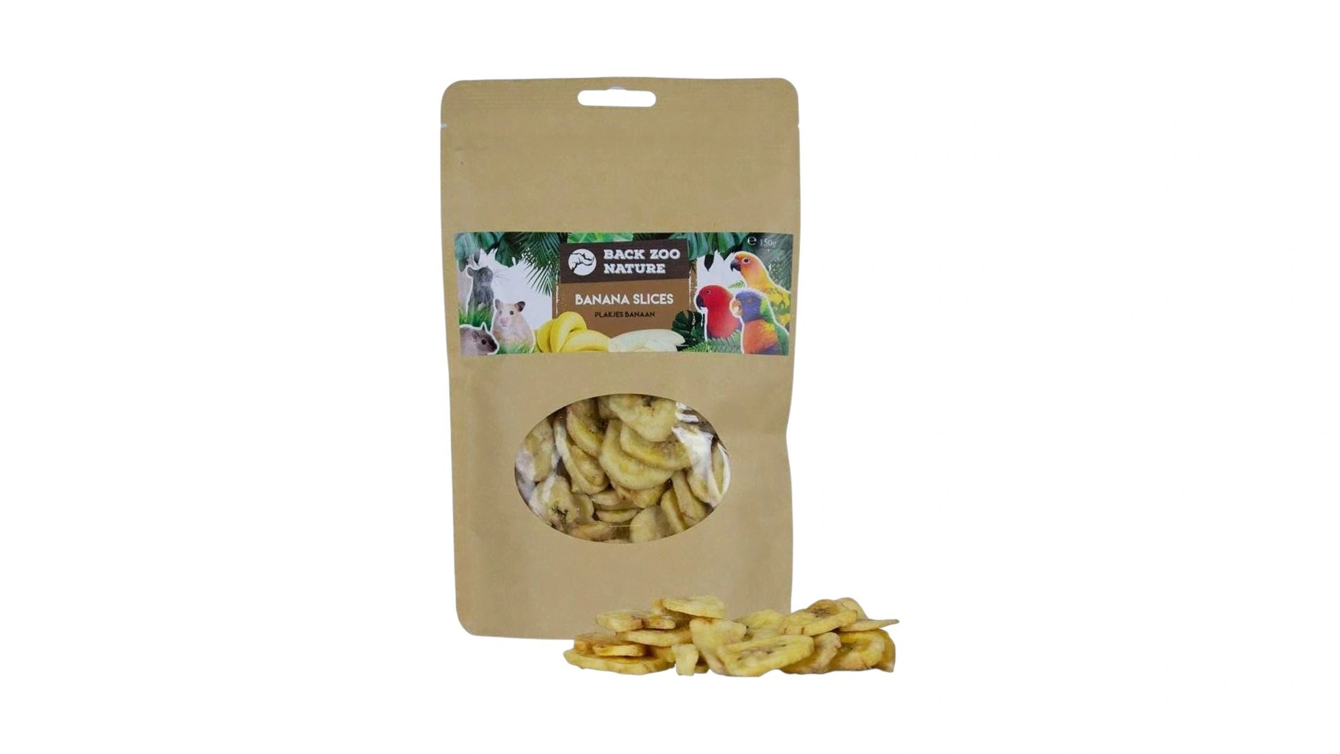 Back Zoo Nature Banana Slices 150 gram Parrot Bird Treats