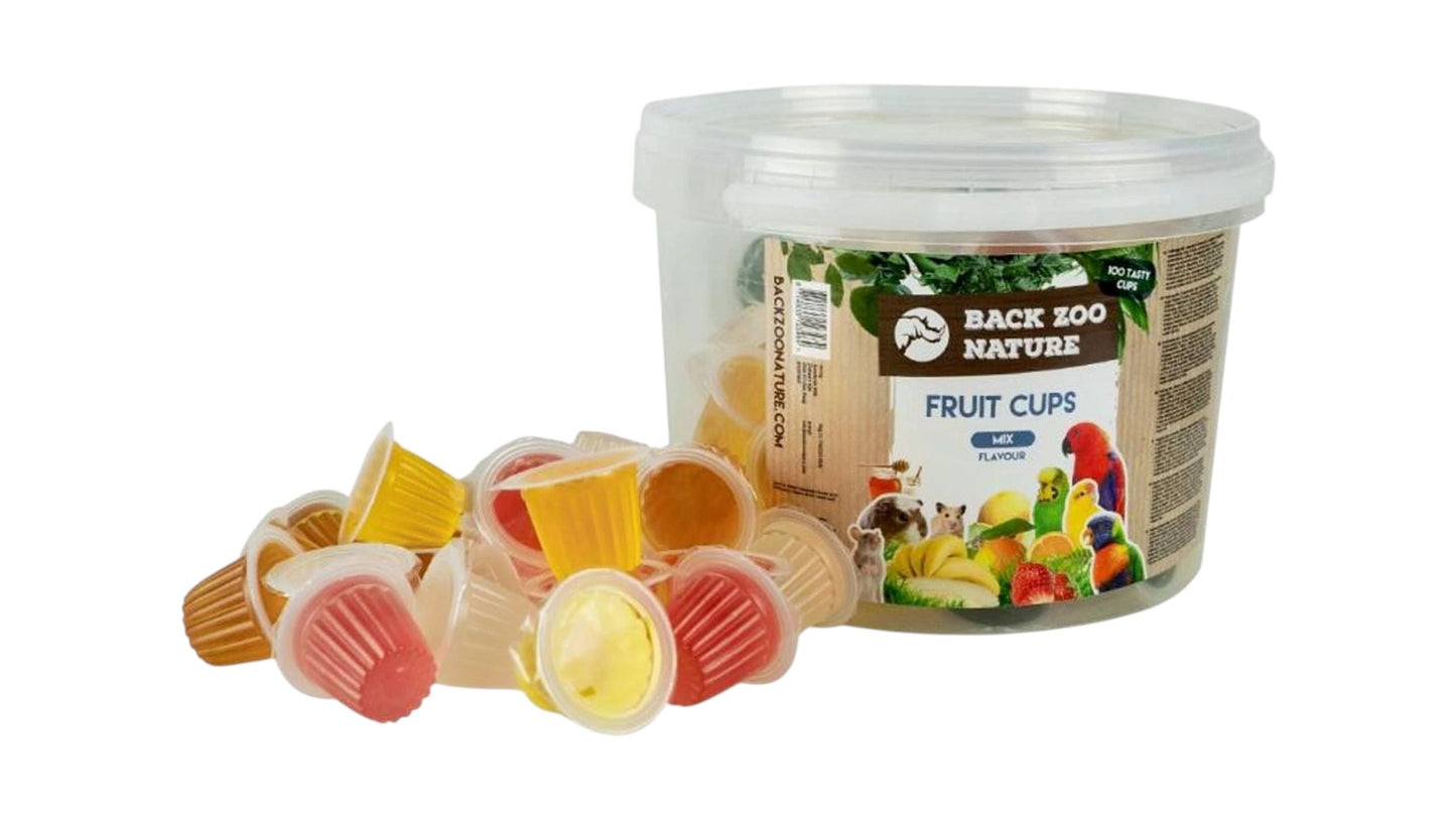 Back Zoo Nature Fruit Cups ( Jelly Pods ) Mix 100 pcs