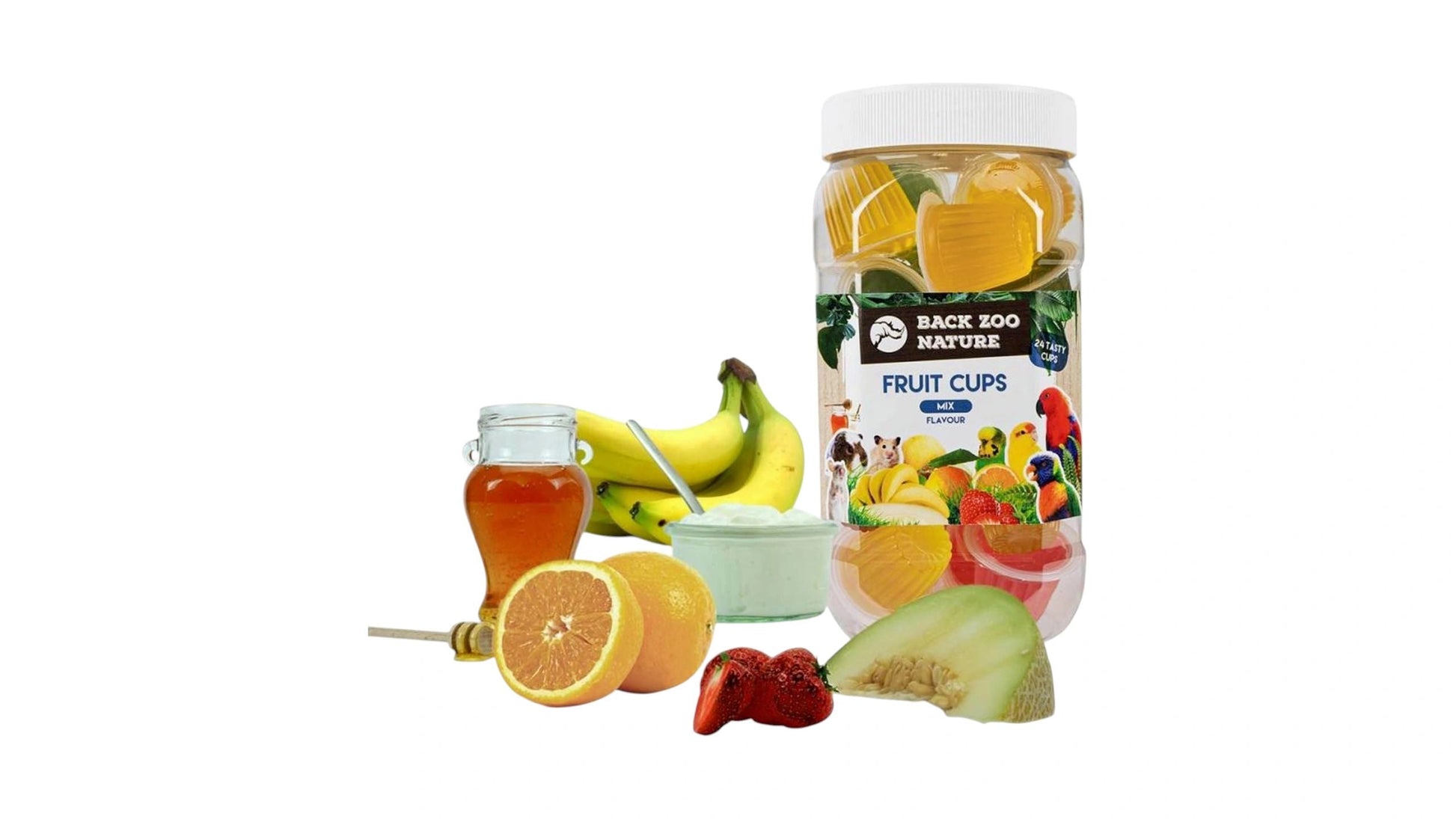 Back Zoo Nature Fruit Cups ( Jelly Pods ) Mix 24 pcs
