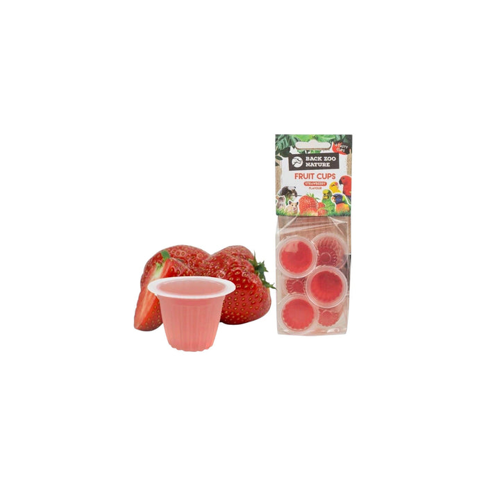 Back Zoo Nature Fruit Cups ( Jelly Pods ) Strawberry 6 pcs