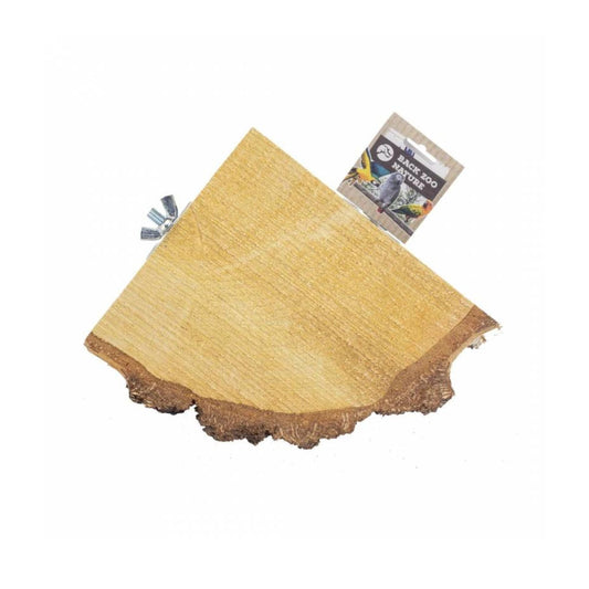 Back Zoo Nature Quarter Wood Slice | Natural Corner Resting Platform for Birds & Small Pets