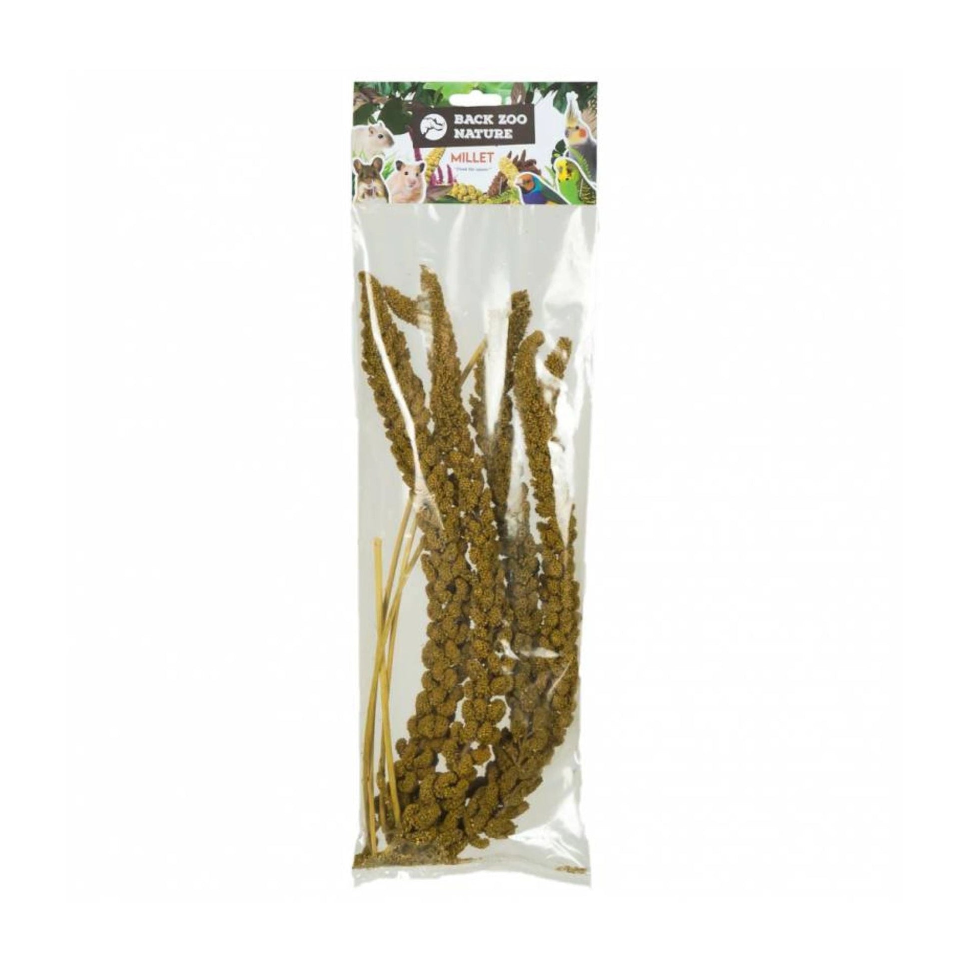 Back Zoo Nature Yellow French Millet Sprays 150g | Natural Foraging Snack for Birds & Small Rodents