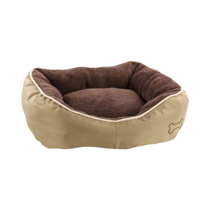 Basket Chipz Rectangle Brown Small Dog Bed - 52cmx46cmx20cm