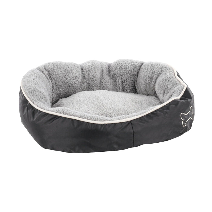 Basket Chipz Rectangle Grey Dog Bed Small - 52cmx46cmx20cm