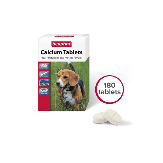 Beaphar Calcium Tablets for Puppies & Nursing Dogs (180 Pack)