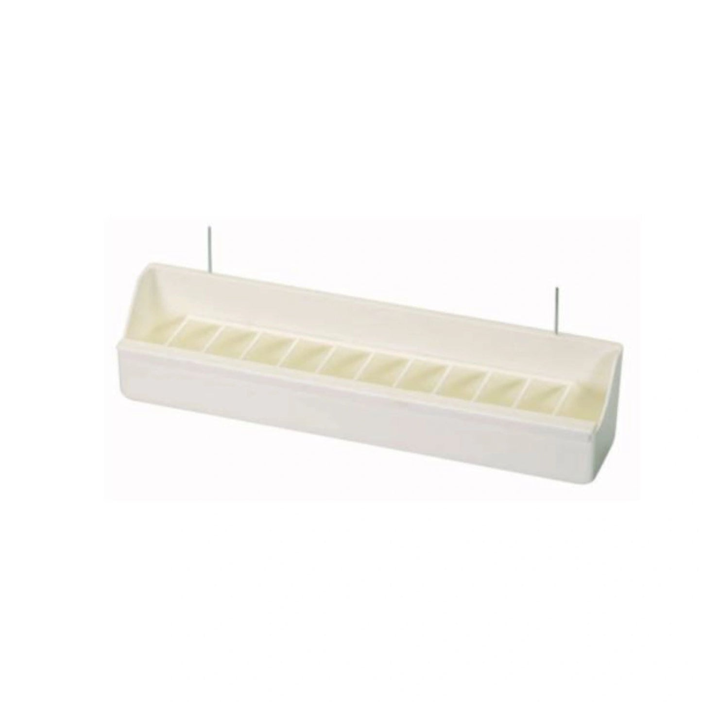 Benelux White Bird Aviary Hanging Feeder Box - 30cm with Metal Hooks