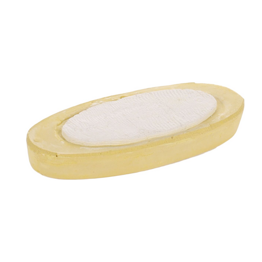 Yellow and white Birdie Sepia cuttlefish shell with banana flavour for pet birds
