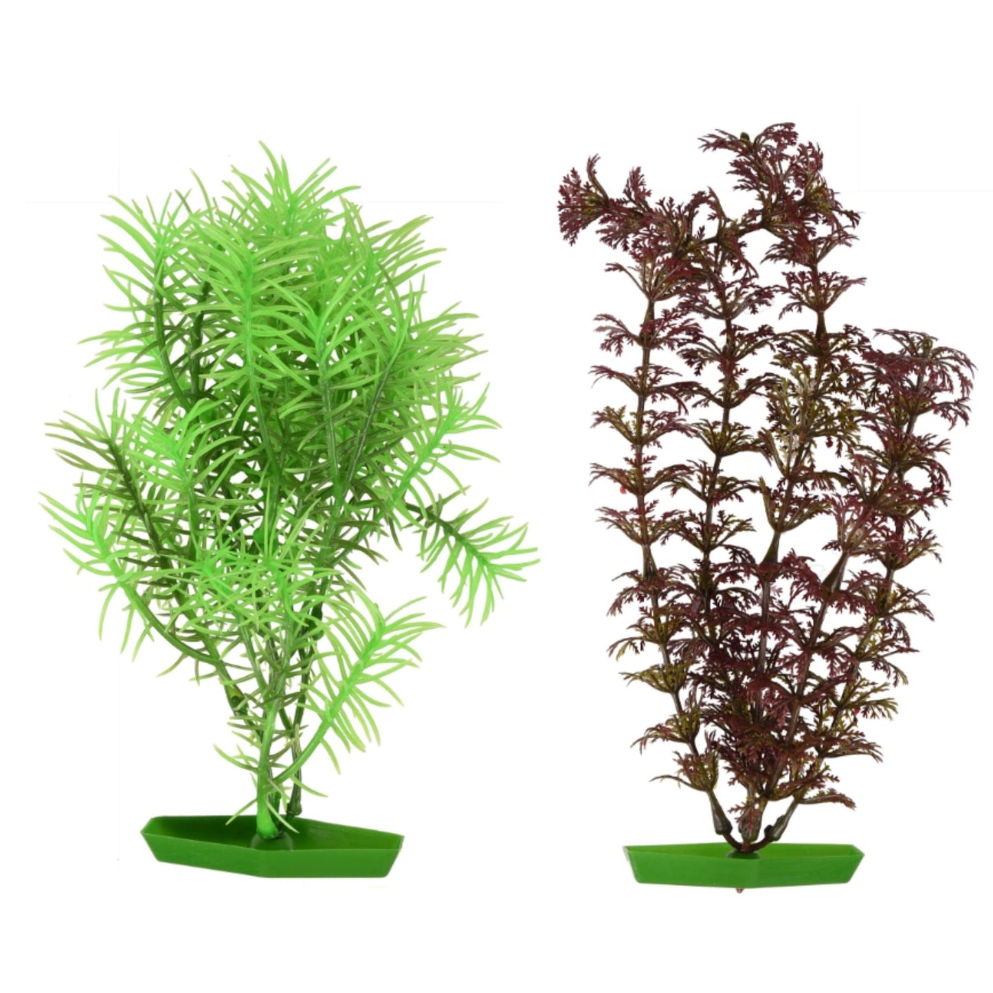 Bundle 2 Aquarium Decorative Plastic Plants X 2 (10X6X22Cm)
