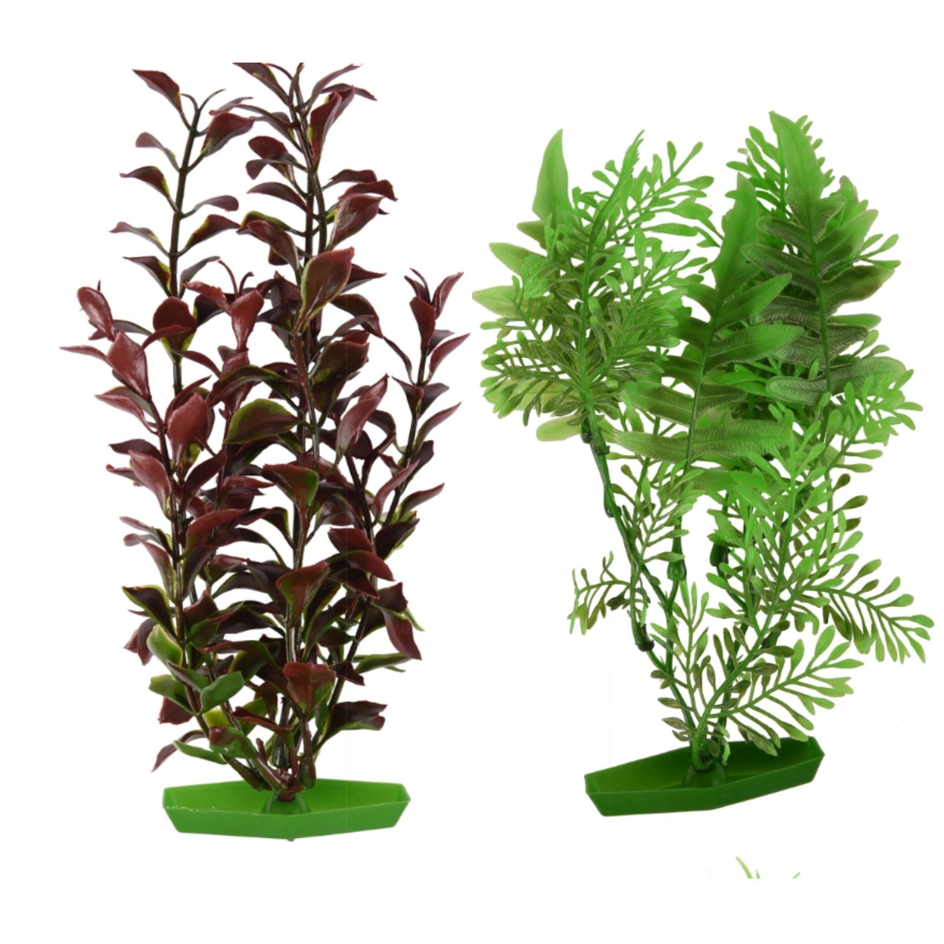Bundle 6 Aquarium Decorative Plastic Plants X 2 (10X6X22Cm)