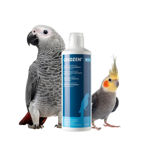 Casozen® Liquid (500ml) – Natural Anti-Stress & Feather Plucking Remedy for Large Parakeets & Parrots
