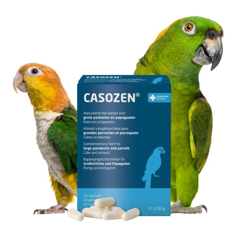Casozen® Natural Anti-Stress & Feather Plucking Supplement (10 Capsules) Help your bird relax and thrive with nature's most effective calming remedy.